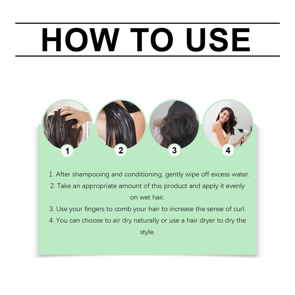 Curly Hair Shaping Cream Is A Light And Cream With Elastic Hair Strands, Creating A Natural And Three-Dimensional Curling Effect