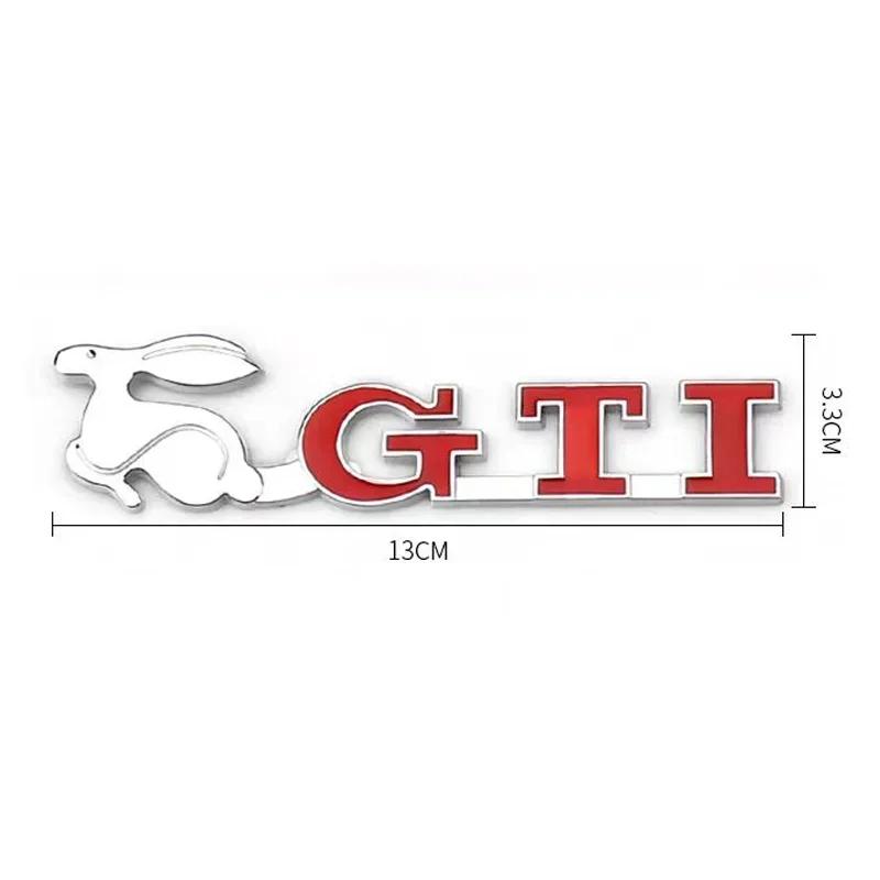 opq1 1Pcs Car Accessories Grille Badge Sticker Rabbit GTI Logo Decal For VW GTI Polo Golf Passat Scirocco Jetta Tiguan Beetle Touran