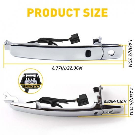 Подходит для 2010-13 Rogue Nissan Наружная ручка двери Передняя сторона водителя Хромированная 80645-CA000