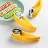 Banana Slicer Stainless Steel Fruit Cutter Chopper Vegetable Salad Slices Cucumber Cutter Kitchen Tool for Fast Food Prep Snacks