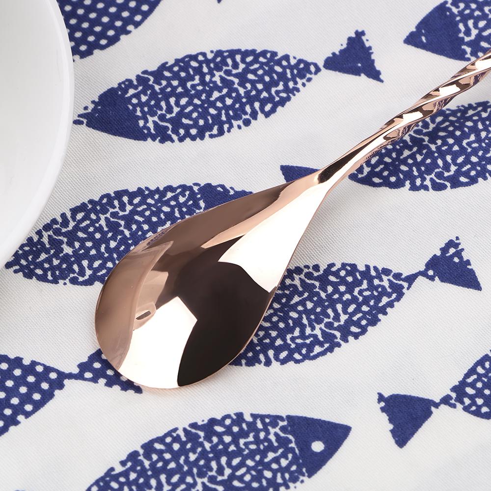 Барная ложка-капля, барный инструмент, спиральный узор, нержавеющая сталь, ложка для перемешивания, ложка для смешивания коктейлей, инструменты бармена