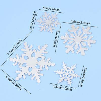 Новый Снежинка из четырех частей акриловый топпер для праздничного торта на день рождения Рождество С Новым годом 2024 принадлежности для украшения торта