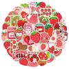50Pcs Kawaii Strawberry Stickers DIY Stickers Scrapbooking Phone Luggage Skateboard Vinyl  Waterproof Graffiti Decals