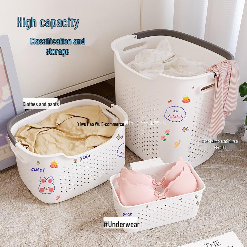 Корзина для белья для ванной большой вместимости - Стильное хранение одежды для душа и туалета