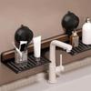 No Drill Suction Cup Bathroom Shelf Walnut Finish Over Faucet Sink Rack Heavy Duty Storage Rack  RV