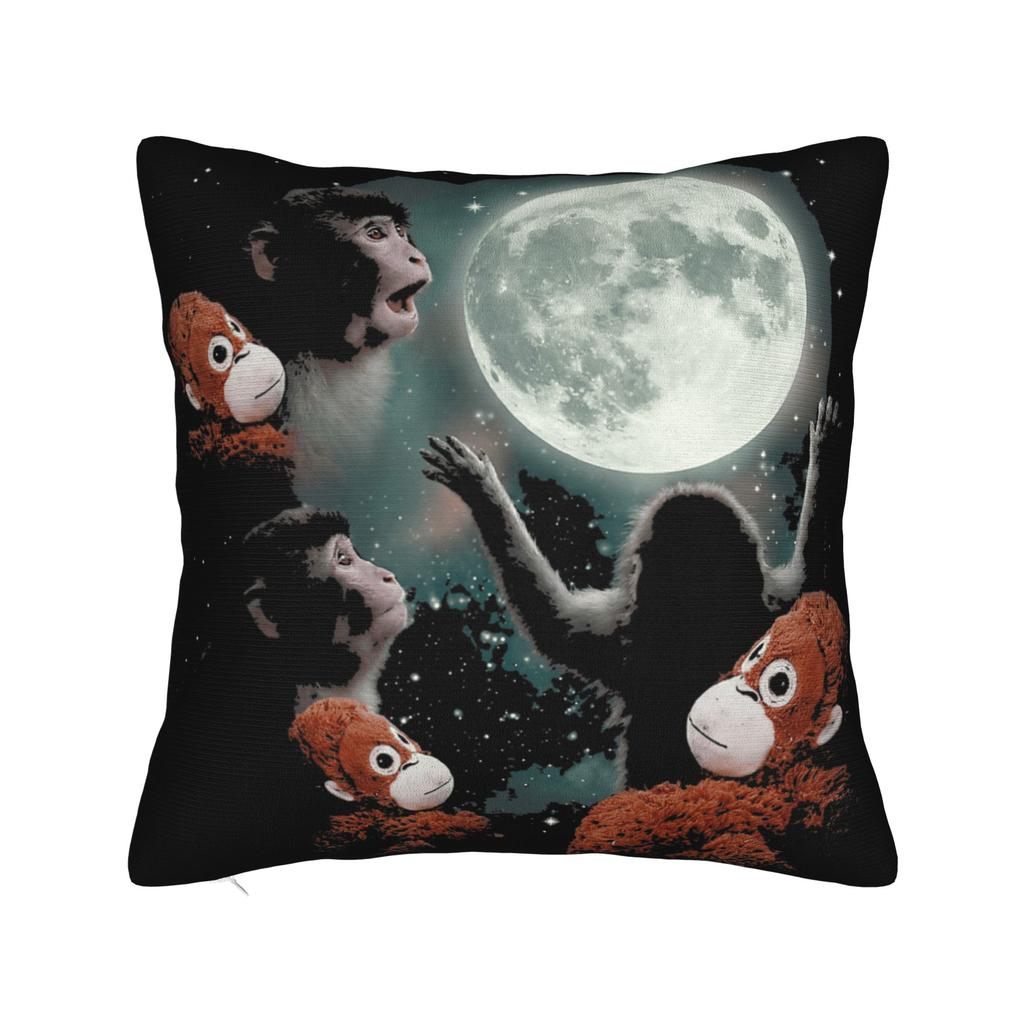 Cute Baby Monkey Named Punch Plush Hugging Pillow Case Print Pillow Cover For Wedding Party Home Decor Funny Pillowcases