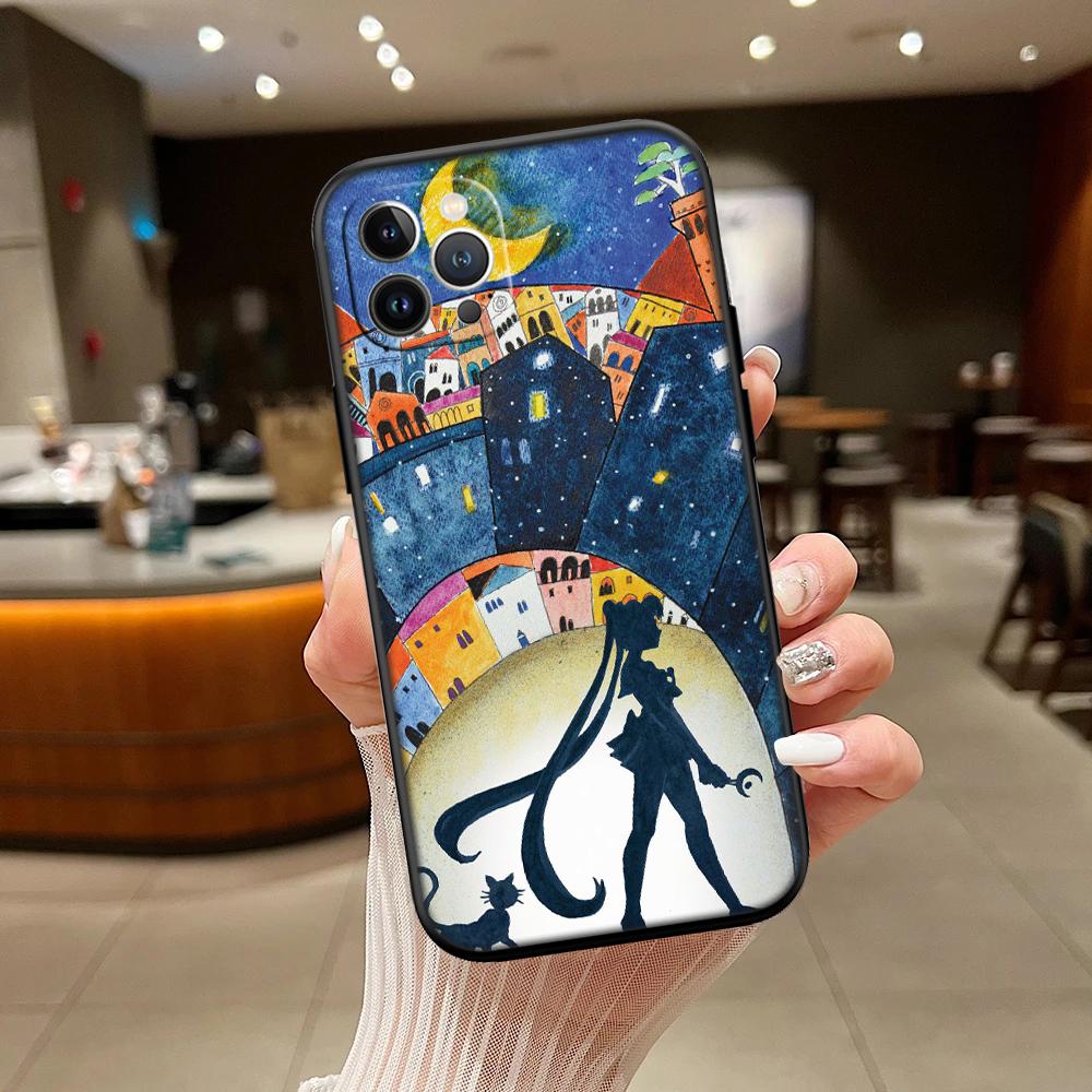 S-Sailors M-Moon Phone Case for Samsung Galaxy A11 A12 A13 A15 A52S A53 A55 A56 A70 A71 A72 A73 F06 F16 F56 S10 Plus S10e