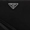 Prada Re-Nylon Metal Triangle Logo Zipper Closure Nylon Clutch Women's Black