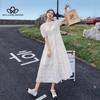Новое длинное уличное платье нежного ветра во французском стиле Sweet Fried, маленькое свежее белое платье First Love A Word, детское летнее платье