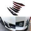 6PCS/Set Carbon Fiber Pattern Universal Front Bumper Spoiler Modified Bumper Air Knife Lip Decorative Strip Car Tuning