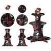 User friendly Paper Gothic Dessert Tower Quick Assembly Cake Stand For Halloween Parties Convenient Storage And Quick HX6C