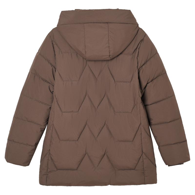 Женские зимние куртки среднего возраста с капюшоном, вышивкой, повседневная теплая парка, женское теплое пальто