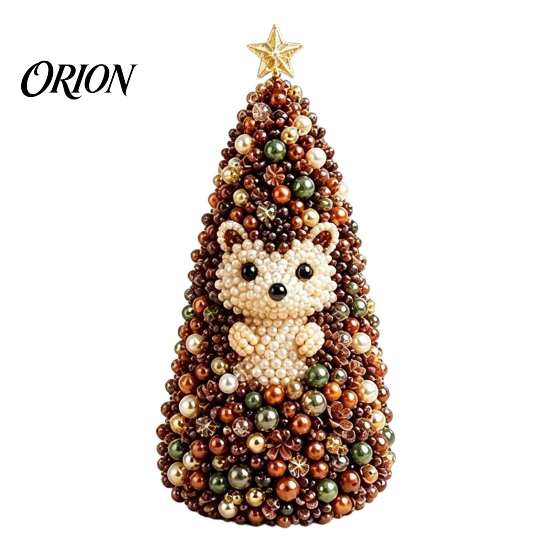 Christmas Gift for Craft Lovers Animal Themed Beaded Tree DIY Kit, Cute Bead Jewelry Making Materials Handmade Set, Desktop Ornament Kids Adults