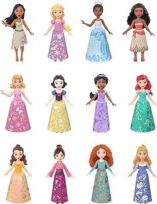 Mattel Игрушка «Принцессы Диснея» — Набор «Королевский набор» с 12 маленькими подвижными куклами и фирменными нарядами — Коллекционная игрушка, вдохновленная фильмами Диснея (Амазонка