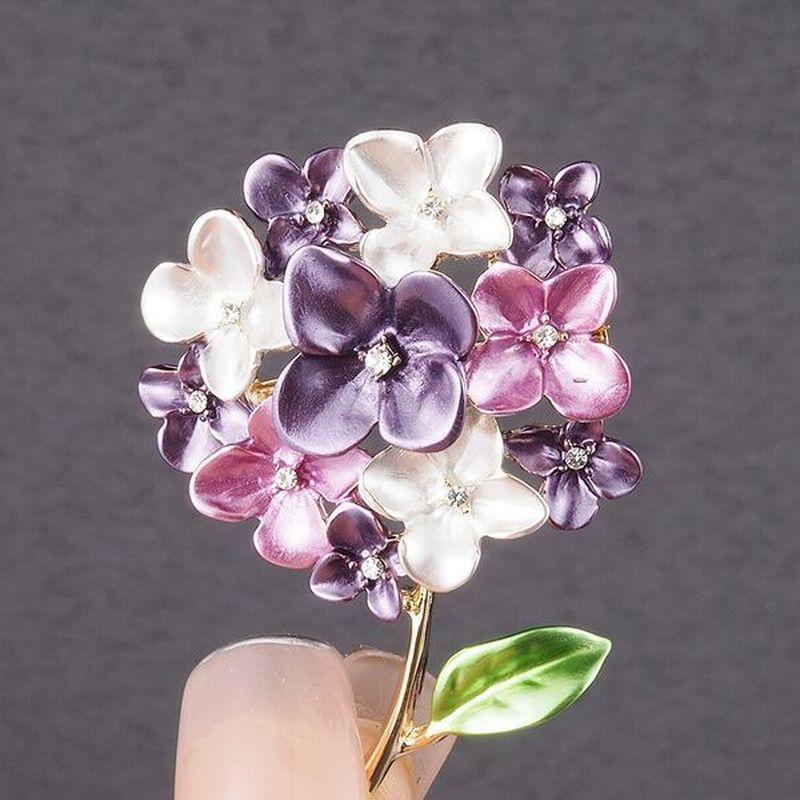 Модные фиолетовые, красные, синие, сиреневые цветочные броши для женщин, свадебная вечеринка, брошь, булавки, подарки