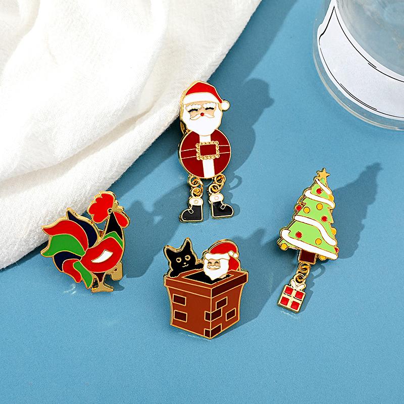 1 шт., милая рождественская елка, веселый мультяшный значок, Рождественская брошь, подарки, одежда для женщин и мужчин