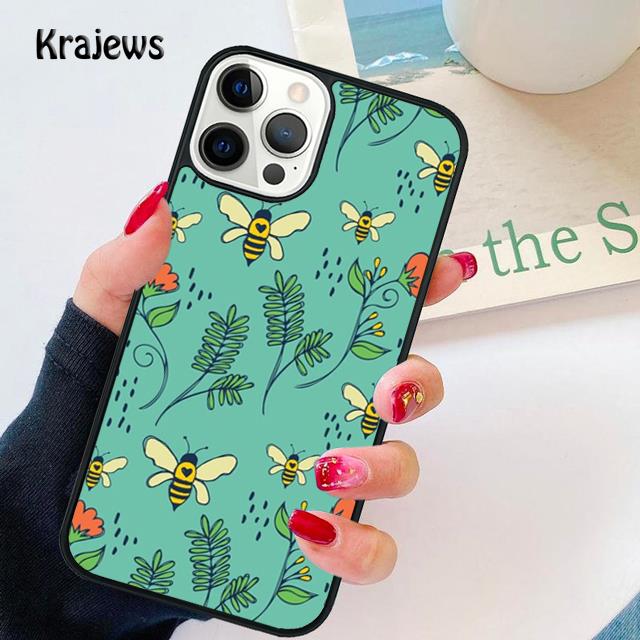 Мягкий чехол для телефона с изображением пчел для iPhone 14 XR X XS Max 5S 6S 7 8 Plus SE 2020 11 12 13 Pro Max, мини-чехол для телефона