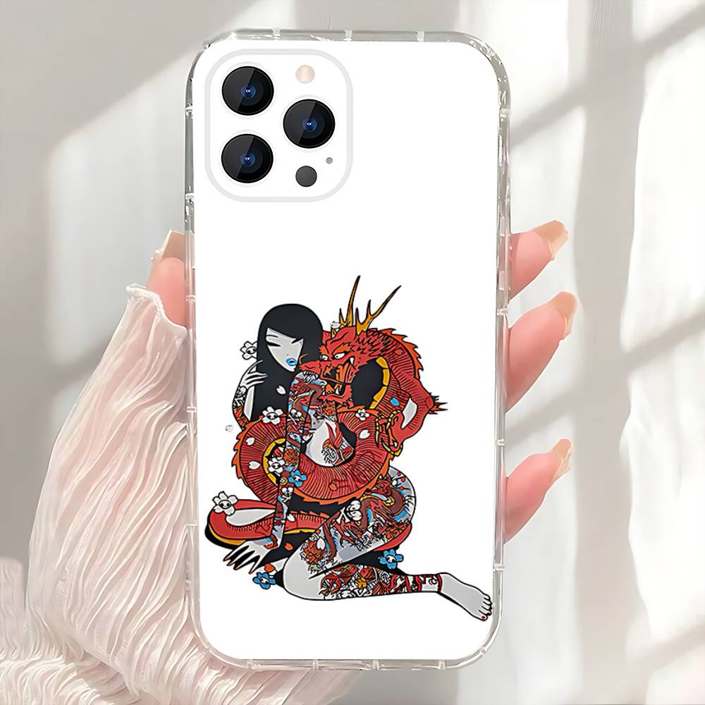 Чехол для телефона Tokidokis Japan girl Для iPhone 17,16,15,14,13,12,11 Pro,Max,Plus,X,XS,XR,SE4,E Mini Прозрачный Мягкий Чехол