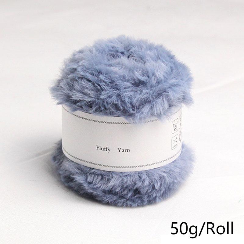 50 г/рулон ниток пушистый искусственный мех ручная вязка шерстяная пряжа вязаный крючком свитер норковая пряжа шарф вязаная крючком красочная детская одежда