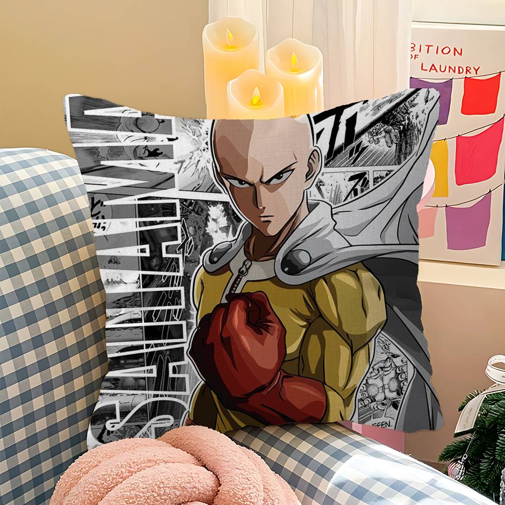 Anime O-One P-Punch Man Personalized Picture Text Home Decorative Pillows Household Gifts 45X45Cm