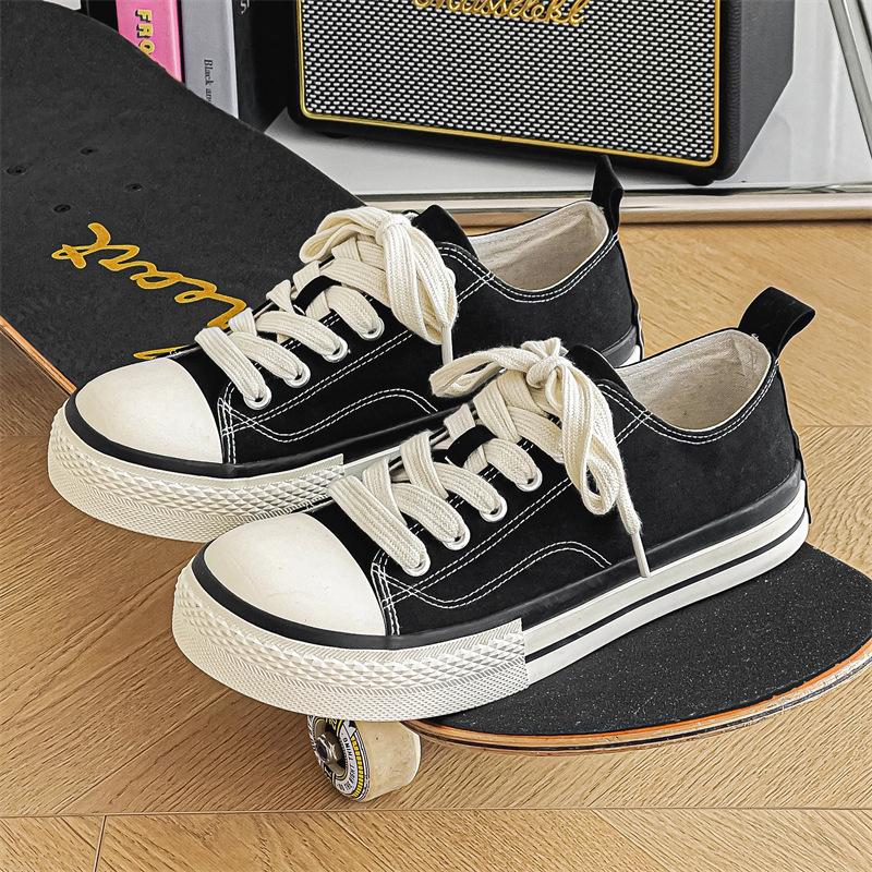 2025 New Student Couple Low-top Canvas Shoes Men's and Women's Shoes Guochao Niche Sports and Leisure Big Head Shoes X199