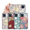 For Samsung A15 A35 A55 A73 S24 Xiaomi 13T 12T 11T Redmi Note 13 12 11 Pro 12S iPhone 16 15 Fashion Beauty Flowers Pattern Tempered Glass Phone Case