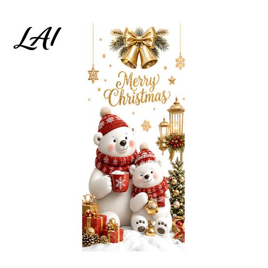 Home Holiday Decoration Christmas Window Clings Cute Snowman Santa Penguin Reindeer Stickers for Removable Festive Wall Art Glass Reusable