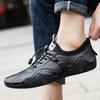 Leather Shoes2024 Trendy Street Casual Shoes Comfortable Foot Feel Handsome Black Flat Shoes Men's Autumn Plus Size Date Walking