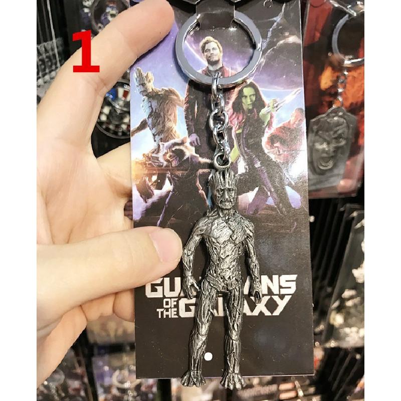 Guardians Of The Galaxy Alloy Groot Rocket Raccoon Keychain Gift For Fans