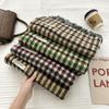 Versatile Imitation Cashmere Tassel Soft And Sticky Plaid Scarf For Women'S Winter Luxury New Fashionable Thickened Warm Shawl