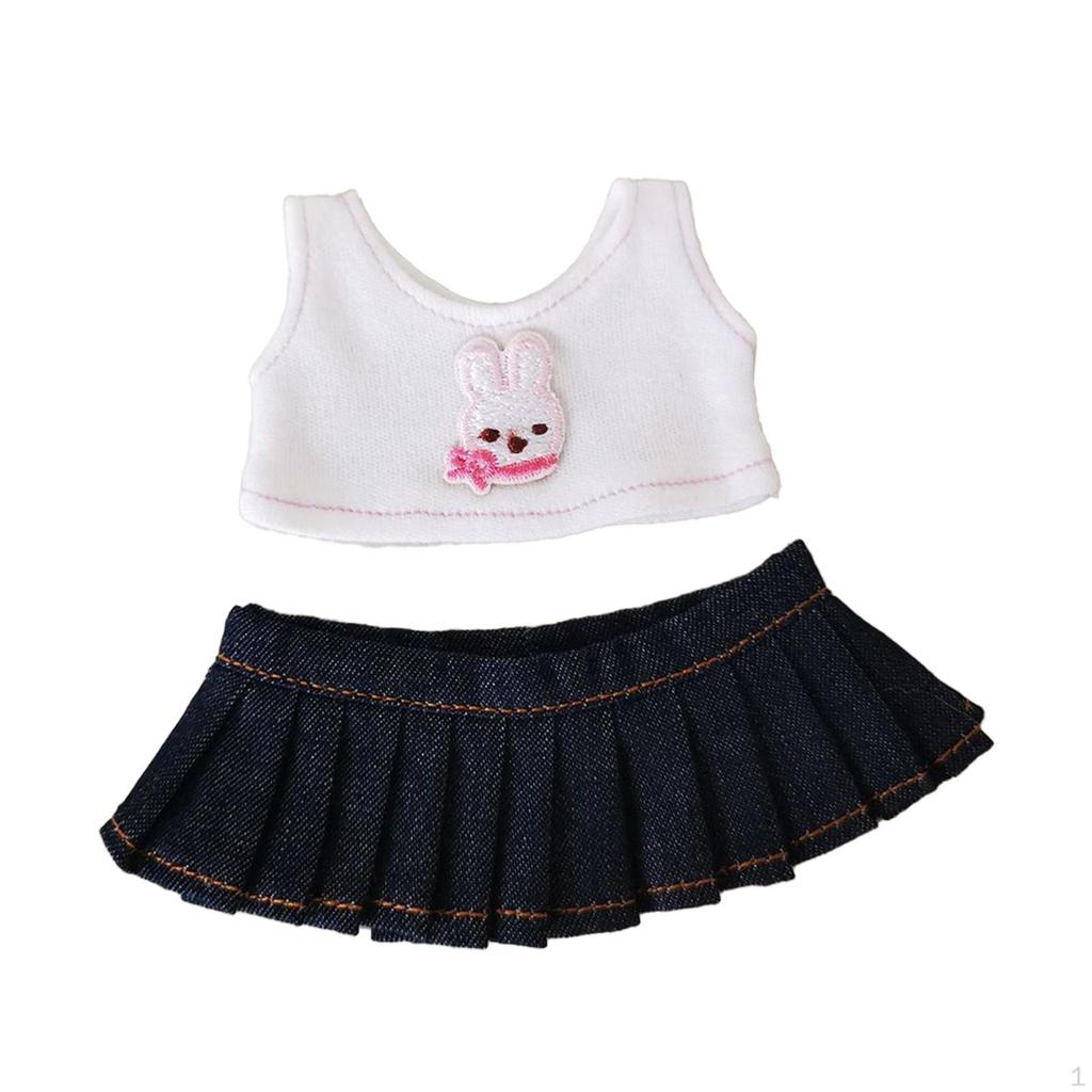 Одежда для кукол 6 дюймов, комплект юбок для кукол, футболки и аксессуары для игры, одежда своими руками