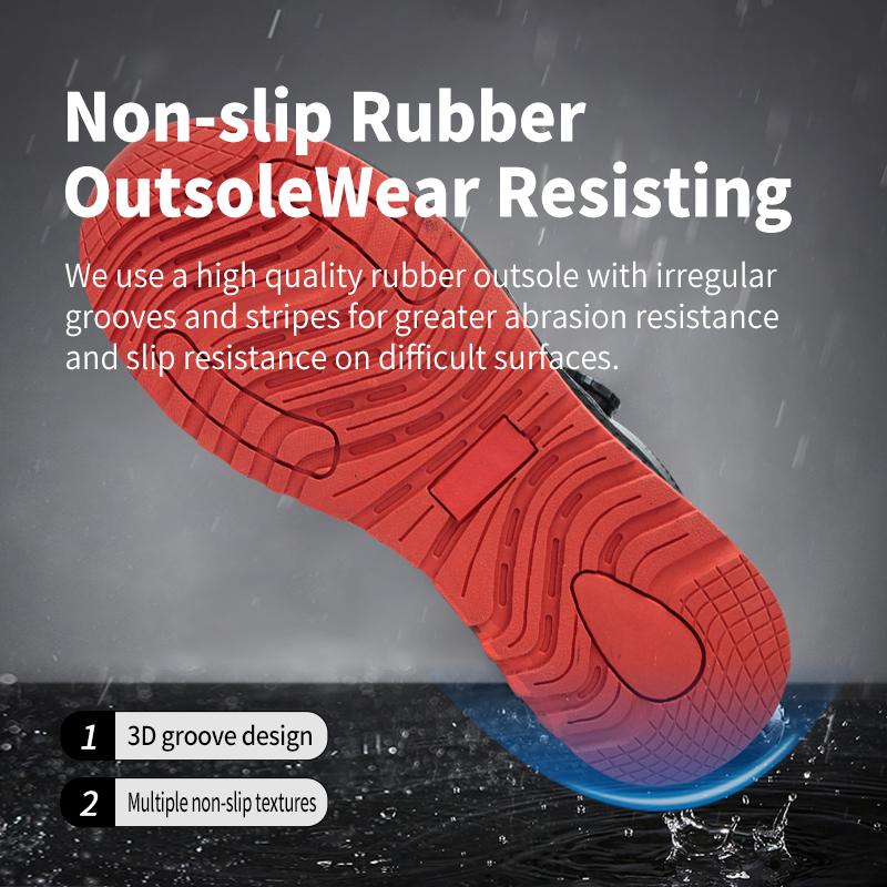 Мужские защитные ботинки с поворотной кнопкой, рабочая обувь, проколостойкие ботинки со стальным подноском, нескользящая защитная обувь, высокие ботинки безопасности