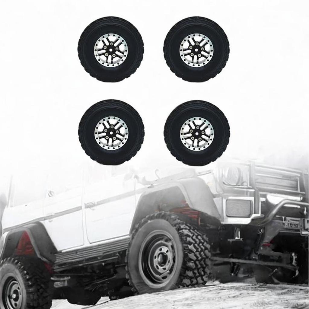 RC Car Tire Set with 5mm Hex for 1/16 Scale Models