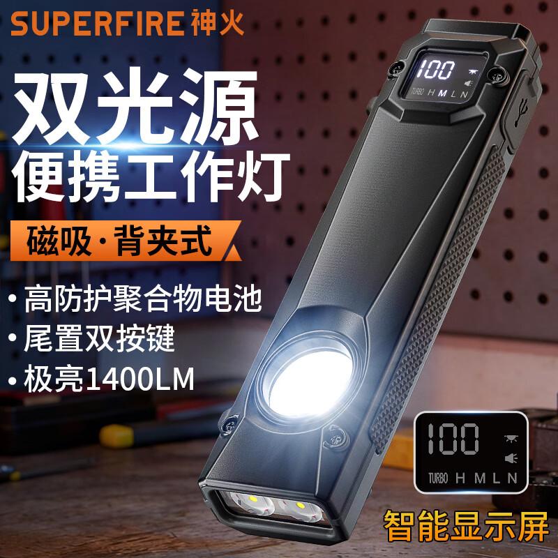SupFire G35 Rechargeable Magnetic Work Flashlight