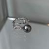 Мода Индивидуальность Креативный Дизайн Кольцо с Маленьким Шариком для Женщин Мужчин Трендовые Необычные Металлические Открытые Кольца на Палец Женские Панк Украшения