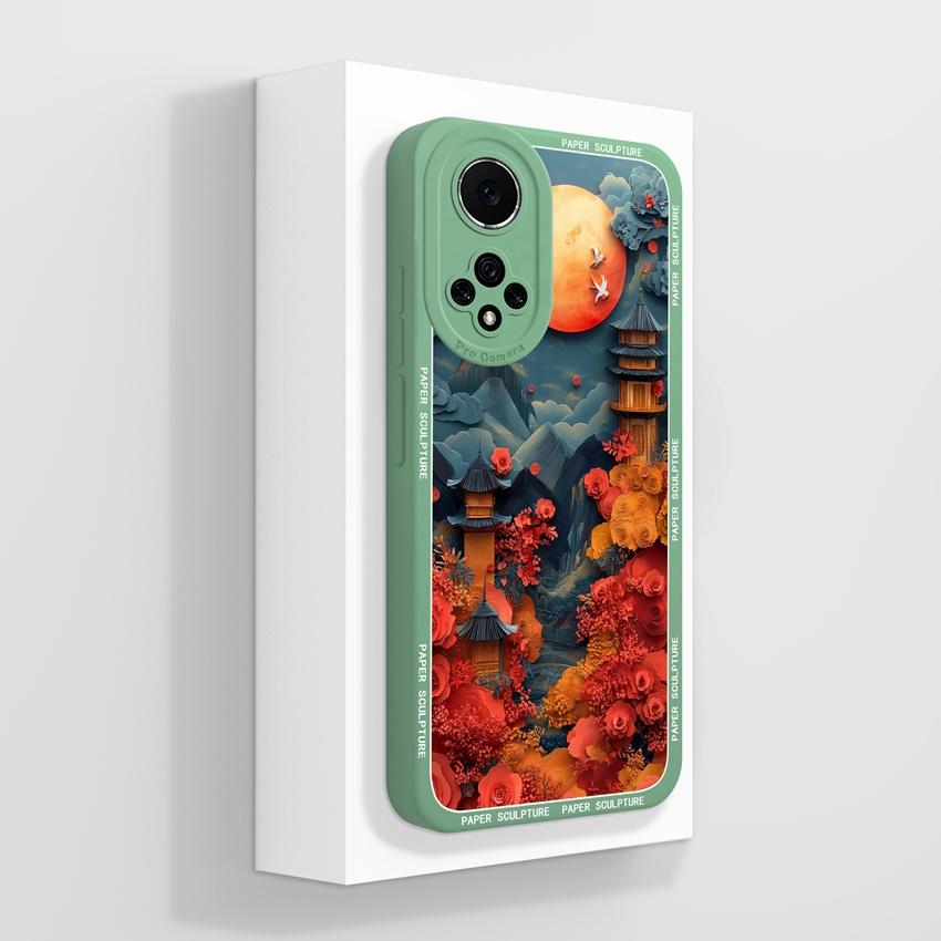 Для Huawei Nova 9 10 11 Pro Y60 Y72 Чехол для телефона Красивые акварельные цветочные узоры Жидкий силикон Защита от падений Премиальная защитная крышка Для Huawei Case