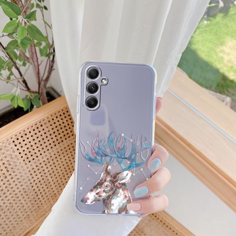 Мягкий силиконовый чехол с рисунком для Xiaomi Redmi Note 13 Pro 13C Poco C65 Samsung A35 A55 M35 S24 Huawei Honor 200 iPhone Camera Защитный противоударный чехол