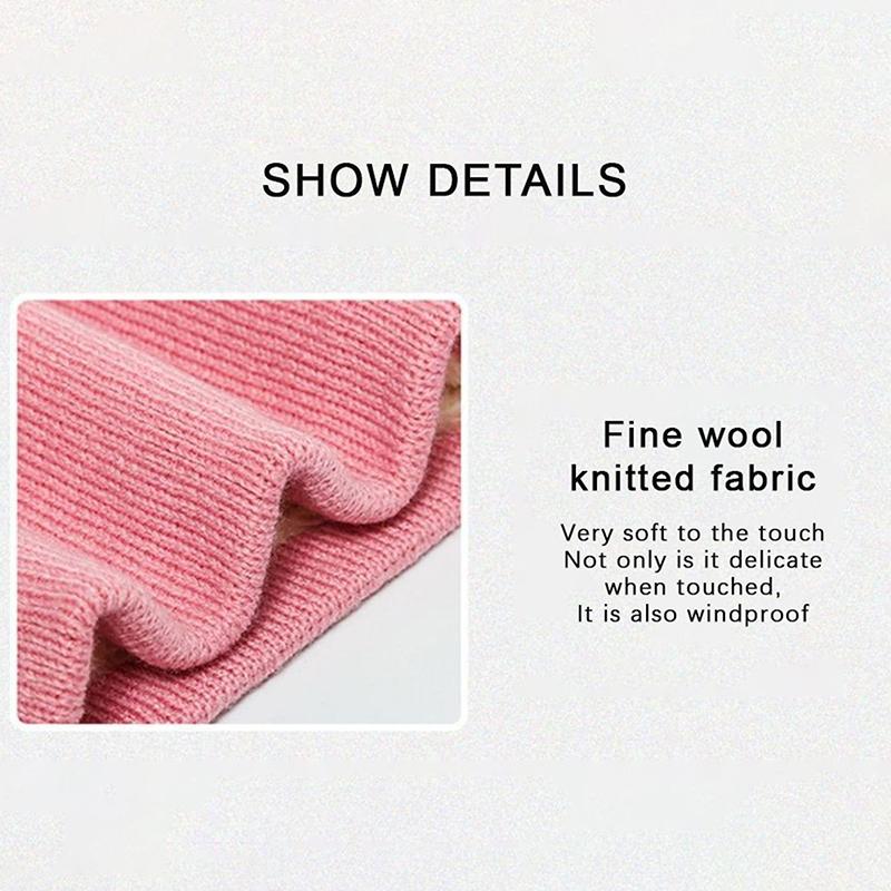 Knitted Scarf Winter Warm Snood Scarves Solid Thicken Wool Fur Neck Warmer Unisex Men Neck Scarfs Ring Female Pullover Scarf