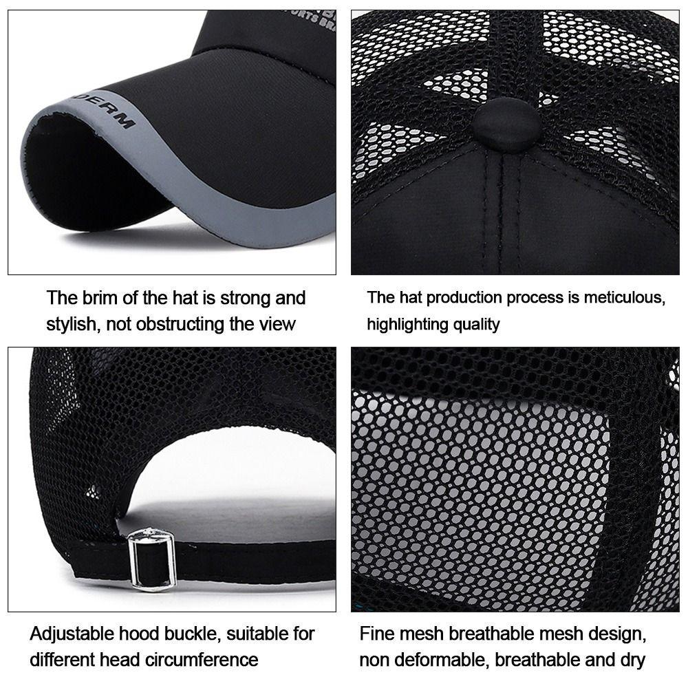 Adjustable Outdoor Space Quick Dry Sun Hat Mesh Baseball Cap Snapback Hats