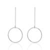 Silver Gold And Geometric Hoop Earrings Fashionable Minimalist Alloy Jewelry For Women