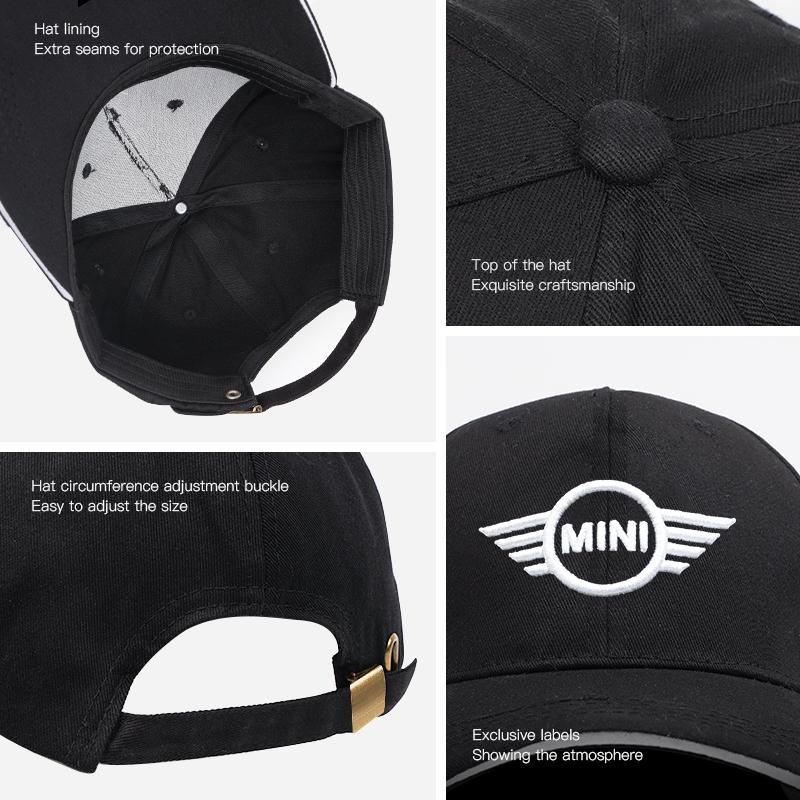 MINI Emblem Baseball Hat Men Women Adjustable Peaked Cap For MINI Cooper R56 F56 R50 JCW Cabrio Aceman Countryman Clubman Coupe uylez55