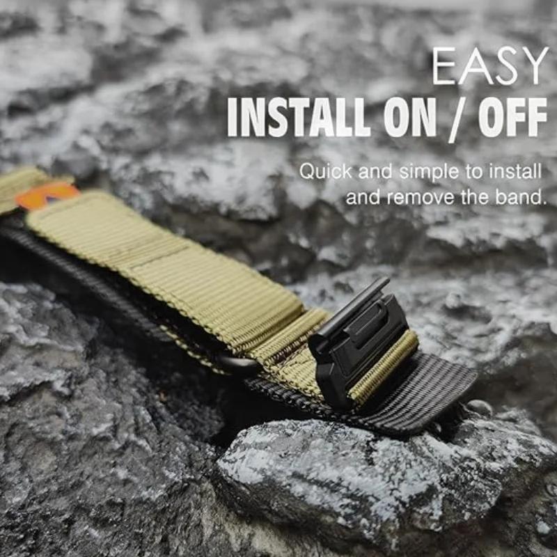22мм 26мм Нейлоновый ремешок на липучке совместим с Garmin Fenix 8/7XPro и серией универсальных ремешков для часов 22/26мм