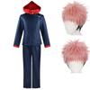 Anime Tokyo Itadori Yuji Cosplay Costume With Hooded Pants For Halloween Outfit School Carnival Uniform