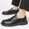 Luxury Fashion Casual Leather Shoes Formal Shoes Men Leather Office Shoes Men Classic Brown Dress Loafers Black Men Elegant Shoe