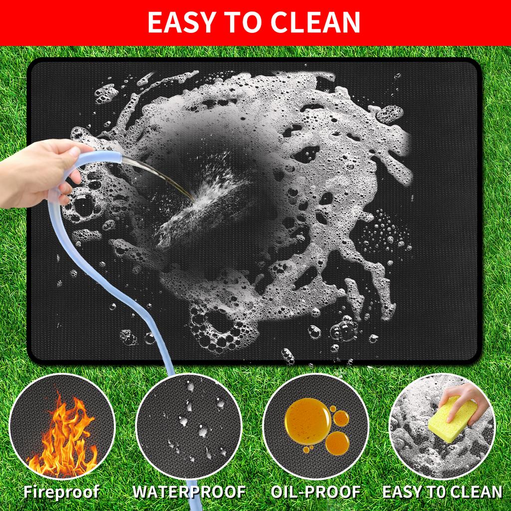 190/150 см коврик для уличного барбекю противопожарное одеяло маслостойкое огнестойкое покрытие для барбекю под решеткой огнестойкая защита террасы патио