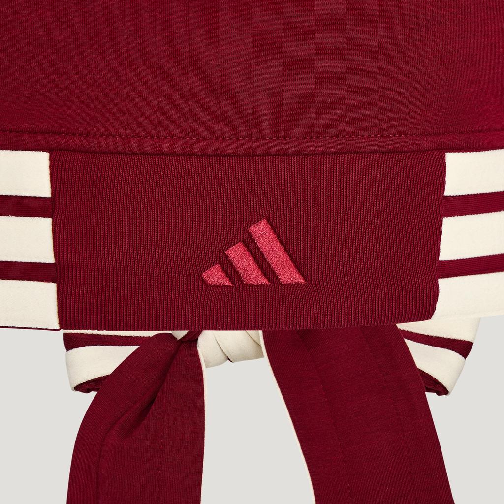 adidas Свитшот FW25 Samuel Gui Yang Совместная работа Худи Свободный Полосатый Свитшот с длинным рукавом Женский свитшот KX4643