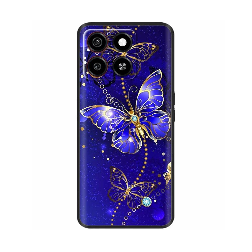 Для ZTE Blade A35 Чехол Чехол для телефона Милые узоры Мягкая жидкая силиконовая накладка Для ZTE Blade A55 ZTEA35 ZTEA55 Защитный чехол-накладка