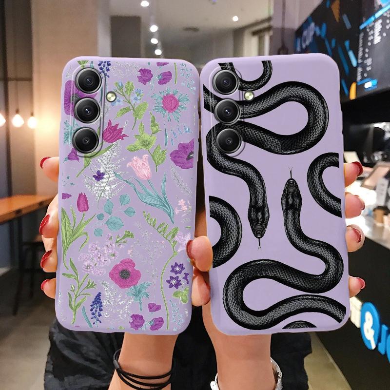 Мягкий силиконовый чехол Flower Animal для Xiaomi Redmi Note 13 Pro 13C 14 Samsung A35 A55 M35 S24 Huawei Honor 200 iPhone Camera Защитный противоударный чехол