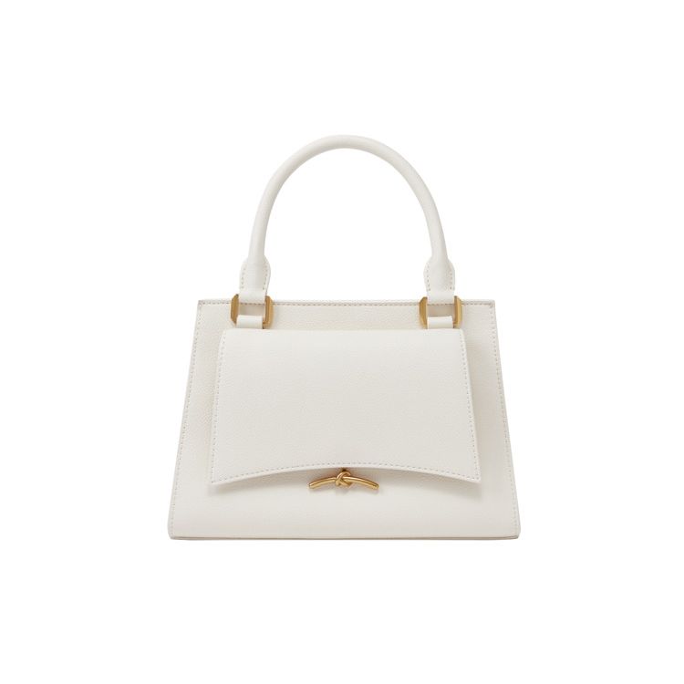 Charles & Keith Vintage Metal Accent Versatile Small CK Shoulder Tote Bag Medium Women handbags Cream Teal Black CK2-30671328