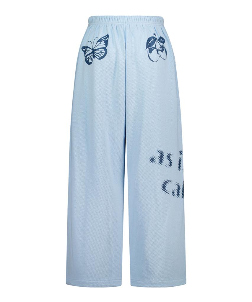ASIF CALIE Spring Graphic Wide Pants Skyblue